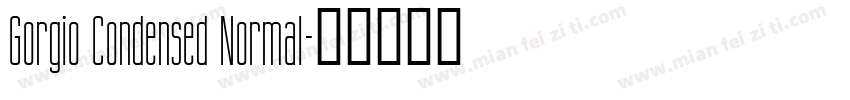 Gorgio Condensed Normal字体转换